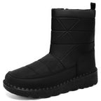 Women's Faux Fur Trimmed Winter Snow Boots