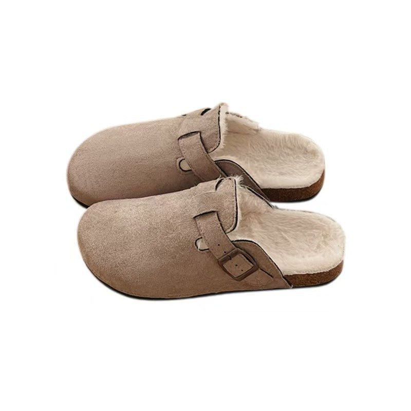 Women's Cozy Buckle Plush-Lined Mule Clogs